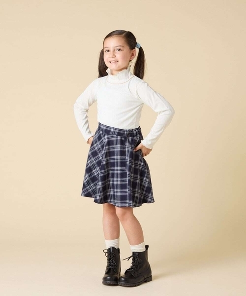 a.v.v（アーヴェヴェ）の「[120-160]アソートフレアスカート（スカート・キッズ・ネイビー/ブラック・120/130/140/160/150）」の18枚目の写真