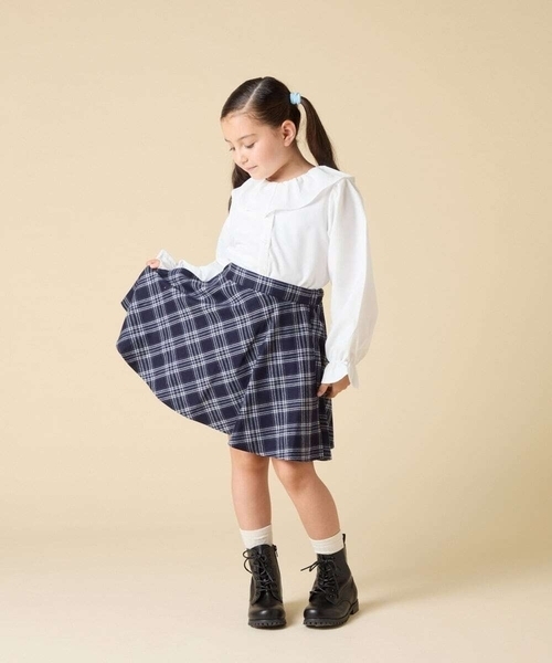 a.v.v（アーヴェヴェ）の「[120-160]アソートフレアスカート（スカート・キッズ・ネイビー/ブラック・120/130/140/160/150）」の9枚目の写真