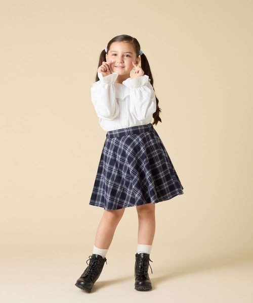 a.v.v（アーヴェヴェ）の「[120-160]アソートフレアスカート（スカート・キッズ・ネイビー/ブラック・120/130/140/160/150）」の22枚目の写真