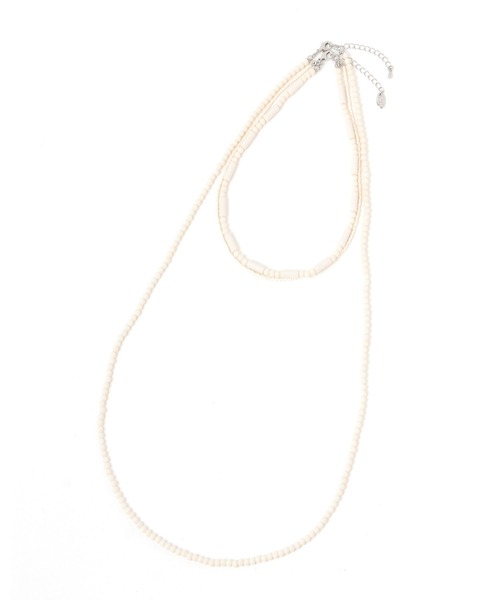 LOWRYS FARM（ローリーズファーム）の「ショート&ロング2Pネックレス 598332（ネックレス・レディース・ブラック/アイボリー・FREE）」の2枚目の写真