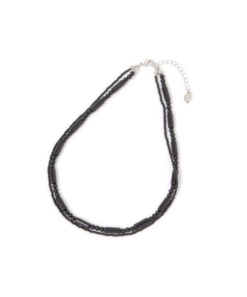 LOWRYS FARM（ローリーズファーム）の「ショート&ロング2Pネックレス 598332（ネックレス・レディース・ブラック/アイボリー・FREE）」の6枚目の写真