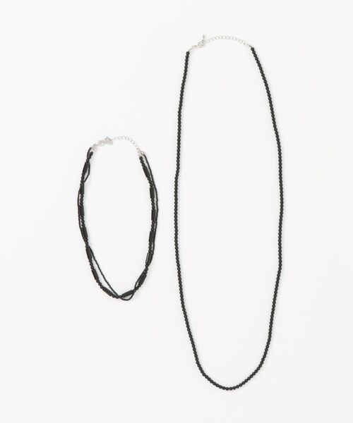 LOWRYS FARM（ローリーズファーム）の「ショート&ロング2Pネックレス 598332（ネックレス・レディース・ブラック/アイボリー・FREE）」の10枚目の写真