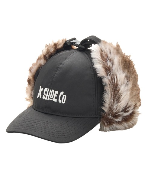 DC SHOES(ディーシーシューズ)の「25 KD WR FLIGHT CAP /DCキッズロゴアジャスター付きファーフライトキャップ(キャップ・キッズ・ブラック系その他・FREE)」の1枚目の写真