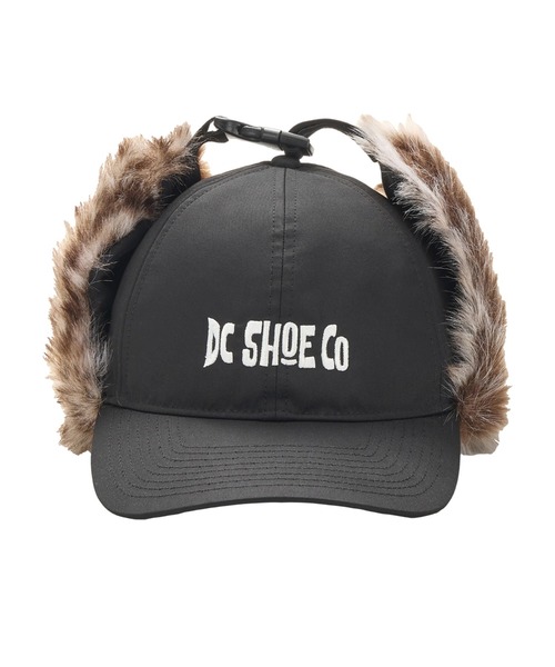 DC SHOES(ディーシーシューズ)の「25 KD WR FLIGHT CAP /DCキッズロゴアジャスター付きファーフライトキャップ(キャップ・キッズ・ブラック系その他・FREE)」の2枚目の写真