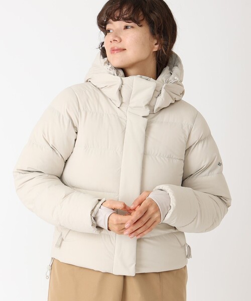 Columbia ダウンジャケット ホワイト 短丈 ドローコード パフジャケット セール】撥水 Columbia／ウィメンズ アメイズ パフフーデッド