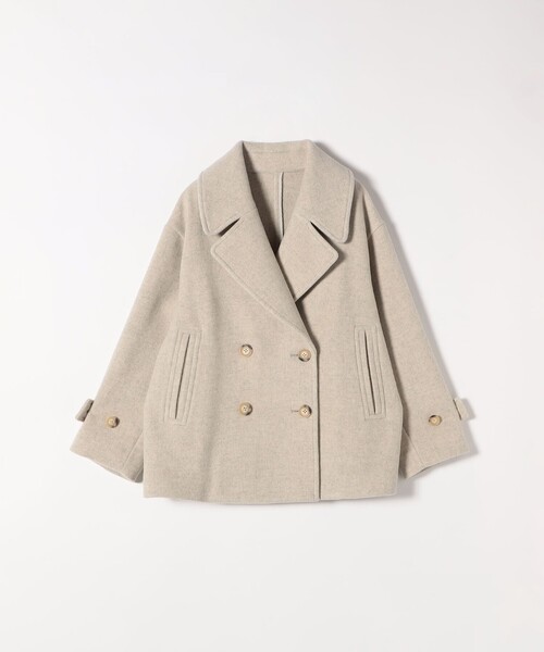 SHIPS any: カシミヤ ミックス テーラード ショート Pコート