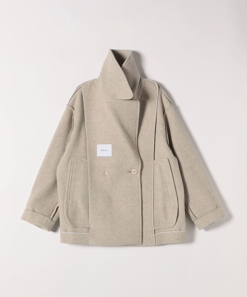 SHIPS any: カシミヤ ミックス テーラード ショート Pコート