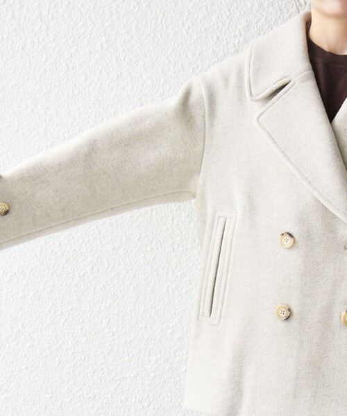 SHIPS any: カシミヤ ミックス テーラード ショート Pコート