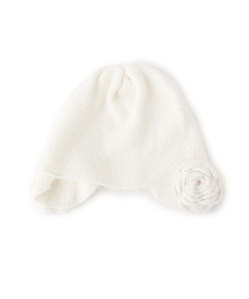 Casselini(キャセリーニ)フラワーニット帽（ニットキャップ/ビーニー