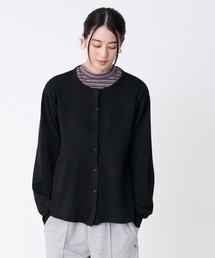 ぺプラムシルエット ニットカーデ