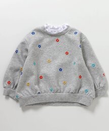 apres les cours(アプレレクール)の【ジュニア対応】アソート総柄刺繍レイヤードトレーナー(スウェット)
