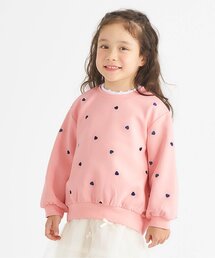 apres les cours | 【ジュニア対応】アソート総柄刺繍レイヤードトレーナー(スウェット)