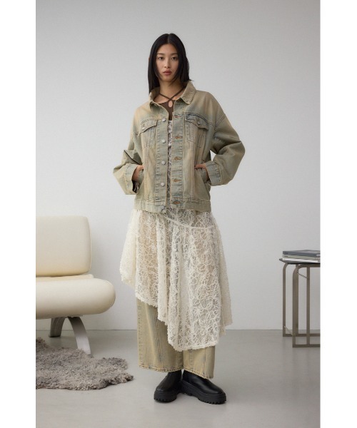 AZUL by moussy(アズールバイマウジー)の「AZUL DENIM ヴィンテージデニムジャケット(デニムジャケット・レディース・ライトブルー・FREE)」の4枚目の写真