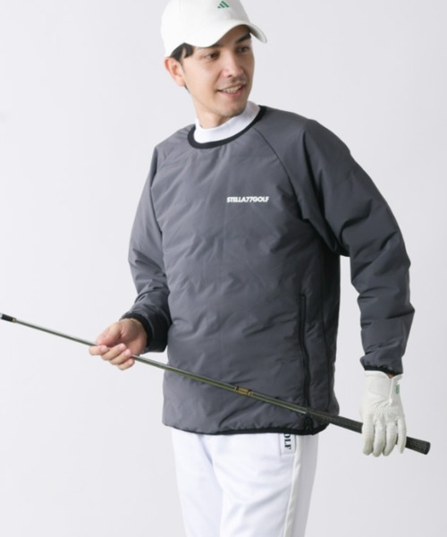 stella77golf（ステラセブンティーンセブンゴルフ）の「中綿シームレスダウントレーナー（スウェット・メンズ・チャコール/ネイビー/ブラック・LARGE/X-LARGE/XX-LARGE/MEDIUM）」の12枚目の写真