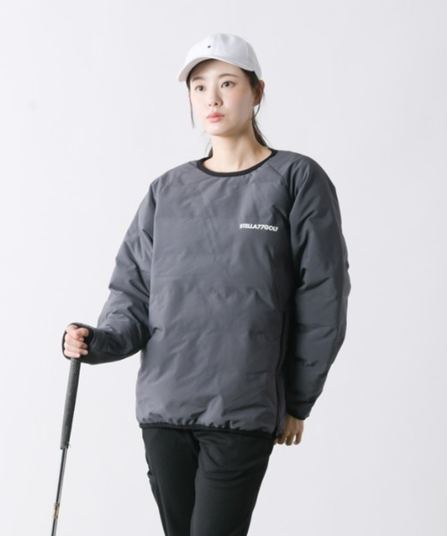 stella77golf（ステラセブンティーンセブンゴルフ）の「中綿シームレスダウントレーナー（スウェット・メンズ・チャコール/ネイビー/ブラック・LARGE/X-LARGE/XX-LARGE/MEDIUM）」の16枚目の写真