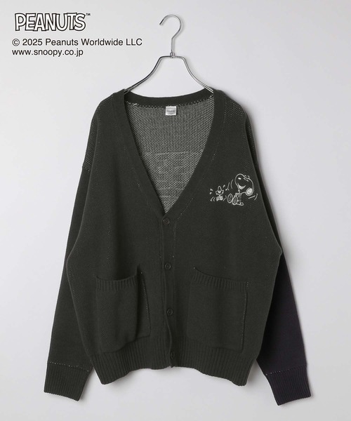 GLOBAL WORK（グローバルワーク）の「PEANUTS/ロゴVネックカーディガン/591295（カーディガン/ボレロ・レディース・ネイビー/マスタード/ダークグレー/レッド・LARGE/MEDIUM）」の13枚目の写真