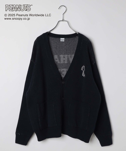 PEANUTS/ロゴVネックカーディガン/591295（カーディガン/ボレロ