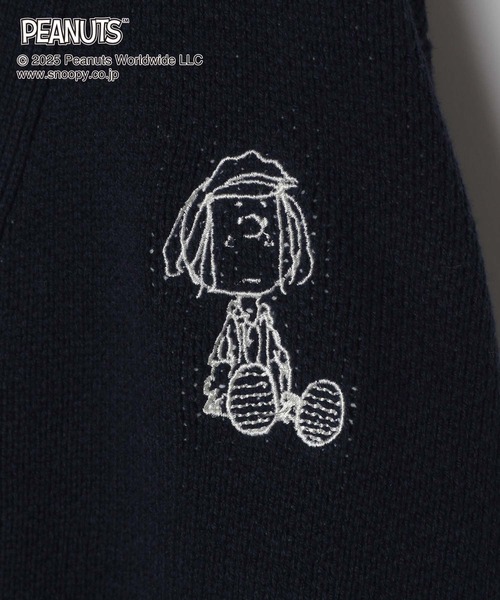 GLOBAL WORK（グローバルワーク）の「PEANUTS/ロゴVネックカーディガン/591295（カーディガン/ボレロ・レディース・ネイビー/マスタード/ダークグレー/レッド・LARGE/MEDIUM）」の19枚目の写真