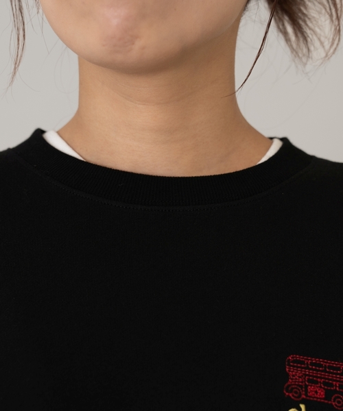 and D. petit main(アンドディープティマイン)の「【親子リンク】【DAD】スウェットシティアイコン刺繍ワイドプルオーバ-(スウェット・レディース・ブラック/グリーン/パープル/オートミール・F)」の19枚目の写真
