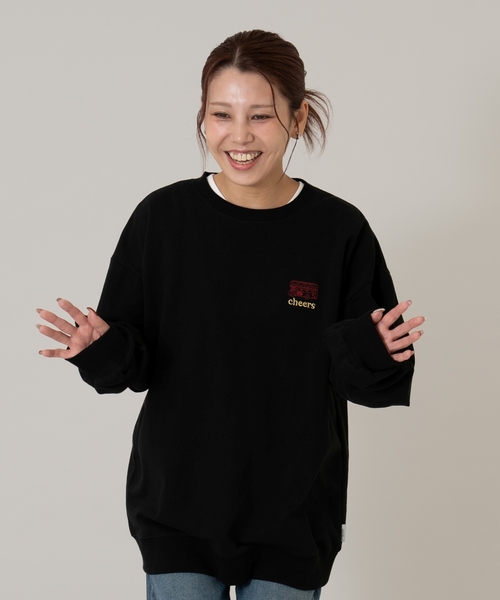 and D. petit main(アンドディープティマイン)の「【親子リンク】【DAD】スウェットシティアイコン刺繍ワイドプルオーバ-(スウェット・レディース・ブラック/グリーン/パープル/オートミール・F)」の14枚目の写真