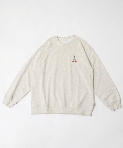 and D. petit main(アンドディープティマイン)の「【親子リンク】【DAD】スウェットシティアイコン刺繍ワイドプルオーバ-(スウェット・レディース・ブラック/グリーン/パープル/オートミール・F)」の9枚目の写真