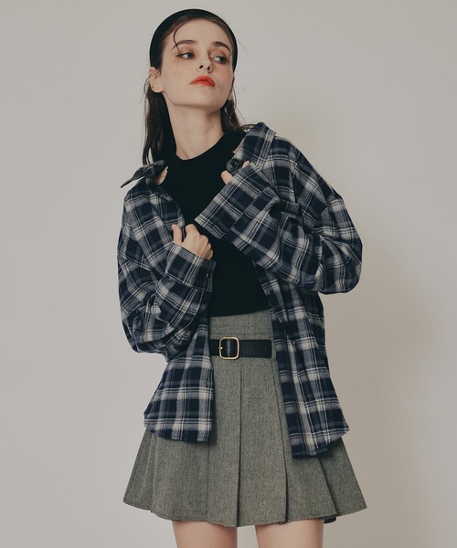 REDYAZEL(レディアゼル)の「ロゴワッペンオーバーシャツ(シャツ/ブラウス・レディース・キャメル/ピンク/ブルー系その他/ブラウン系その他・FREE)」の19枚目の写真