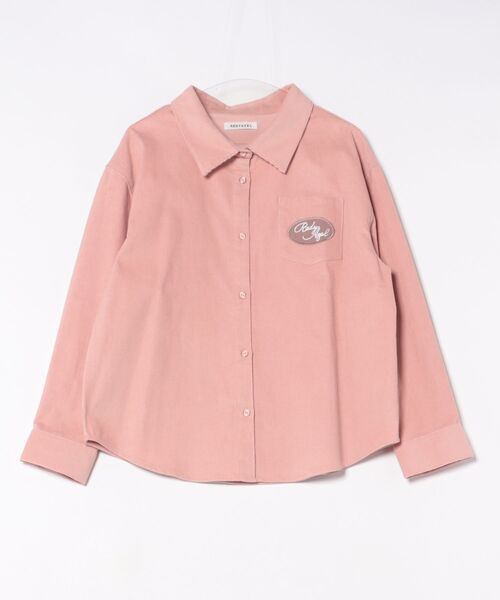 REDYAZEL(レディアゼル)の「ロゴワッペンオーバーシャツ(シャツ/ブラウス・レディース・キャメル/ピンク/ブルー系その他/ブラウン系その他・FREE)」の7枚目の写真