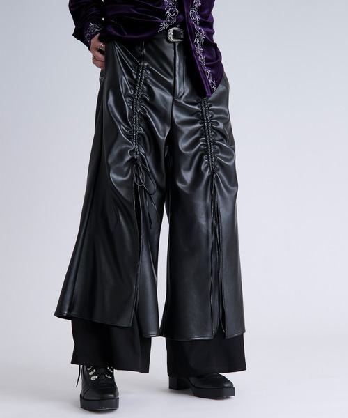 デトロイトテクノ、ハウス、ブロークンビーツ レコード9枚セット ゴウヒレイヤードドロストワイドパンツ（その他パンツ）｜Ellno Loset