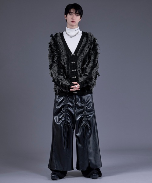 Ellno Loset（エルノロゼット）の「ゴウヒレイヤードドロストワイドパンツ（その他パンツ・メンズ・ブラック・X-SMALL/SMALL/MEDIUM/LARGE）」の9枚目の写真