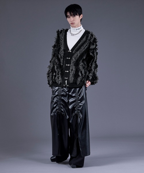 Ellno Loset（エルノロゼット）の「ゴウヒレイヤードドロストワイドパンツ（その他パンツ・メンズ・ブラック・X-SMALL/SMALL/MEDIUM/LARGE）」の10枚目の写真