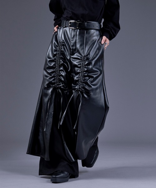 Ellno Loset（エルノロゼット）の「ゴウヒレイヤードドロストワイドパンツ（その他パンツ・メンズ・ブラック・X-SMALL/SMALL/MEDIUM/LARGE）」の14枚目の写真