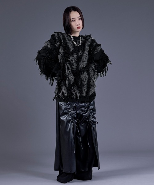 Ellno Loset（エルノロゼット）の「ゴウヒレイヤードドロストワイドパンツ（その他パンツ・メンズ・ブラック・X-SMALL/SMALL/MEDIUM/LARGE）」の20枚目の写真