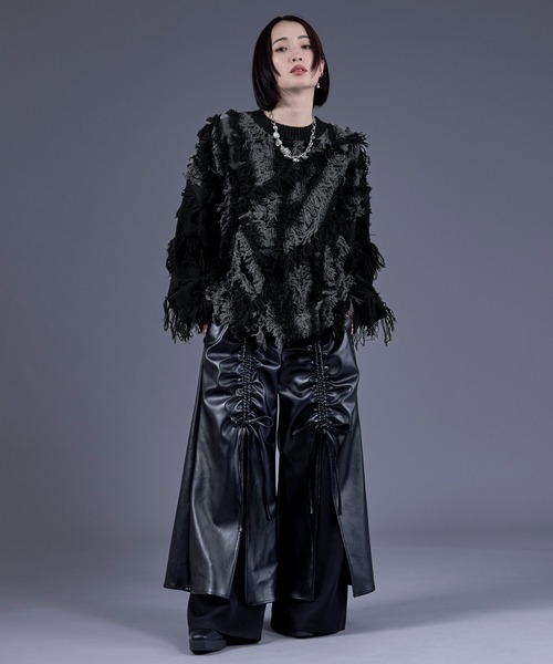 Ellno Loset（エルノロゼット）の「ゴウヒレイヤードドロストワイドパンツ（その他パンツ・メンズ・ブラック・X-SMALL/SMALL/MEDIUM/LARGE）」の21枚目の写真