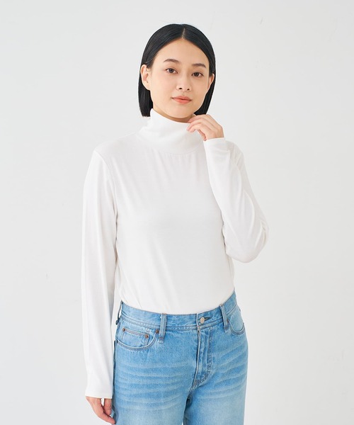 collex（コレックス）の「フライスタートルプルオーバー（Tシャツ/カットソー・レディース・ホワイト/ブラック・フリー）」の4枚目の写真