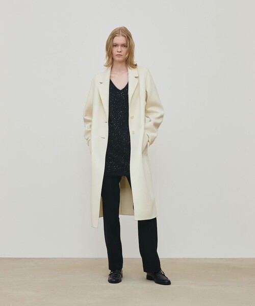 セール】ダブルフェイスメルトンビーバー チェスターコート