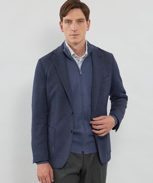 MACKINTOSH LONDON(マッキントッシュ ロンドン)の「【FLEX JERSEY】ハニカムジャージージャケット(テーラードジャケット・メンズ・ブラウン系その他6/グレー系その他2/ネイビー・36/38/40)」の1枚目の写真