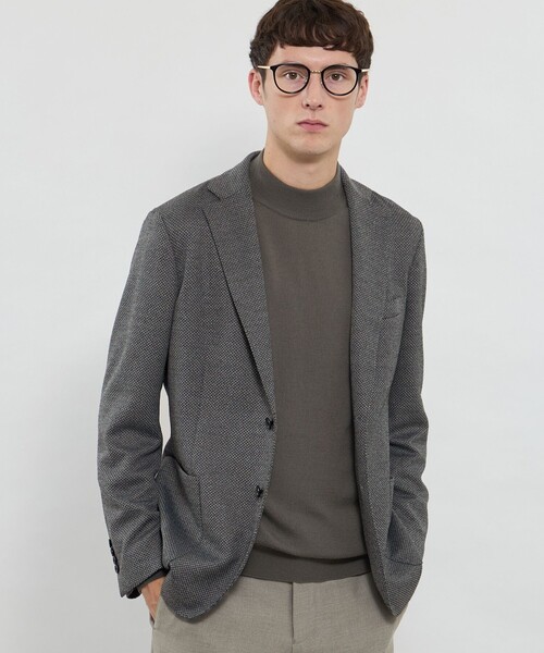 MACKINTOSH LONDON(マッキントッシュ ロンドン)の「【FLEX JERSEY】ハニカムジャージージャケット(テーラードジャケット・メンズ・ブラウン系その他6/グレー系その他2/ネイビー・36/38/40)」の2枚目の写真