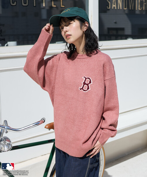 FREAK'S STORE(フリークスストア)の「MLB/エムエルビー MLB ジャカードロゴニット(ニット/セーター・レディース・オフホワイト/ライトグレー/ピンク/ネイビー/ブラウン・FREE/フリ-)」の15枚目の写真