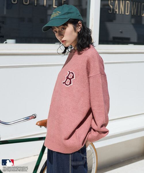 FREAK'S STORE(フリークスストア)の「MLB/エムエルビー MLB ジャカードロゴニット(ニット/セーター・レディース・オフホワイト/ライトグレー/ピンク/ネイビー/ブラウン・FREE/フリ-)」の16枚目の写真