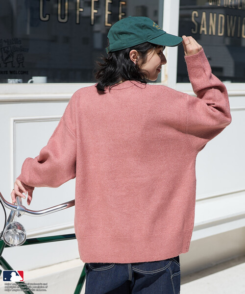 FREAK'S STORE(フリークスストア)の「MLB/エムエルビー MLB ジャカードロゴニット(ニット/セーター・レディース・オフホワイト/ライトグレー/ピンク/ネイビー/ブラウン・FREE/フリ-)」の19枚目の写真