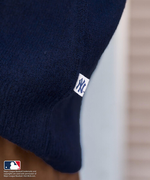 FREAK'S STORE(フリークスストア)の「MLB/エムエルビー MLB ジャカードロゴニット(ニット/セーター・レディース・オフホワイト/ライトグレー/ピンク/ネイビー/ブラウン・FREE/フリ-)」の9枚目の写真