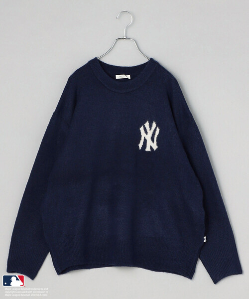 FREAK'S STORE(フリークスストア)の「MLB/エムエルビー MLB ジャカードロゴニット(ニット/セーター・レディース・オフホワイト/ライトグレー/ピンク/ネイビー/ブラウン・FREE/フリ-)」の6枚目の写真