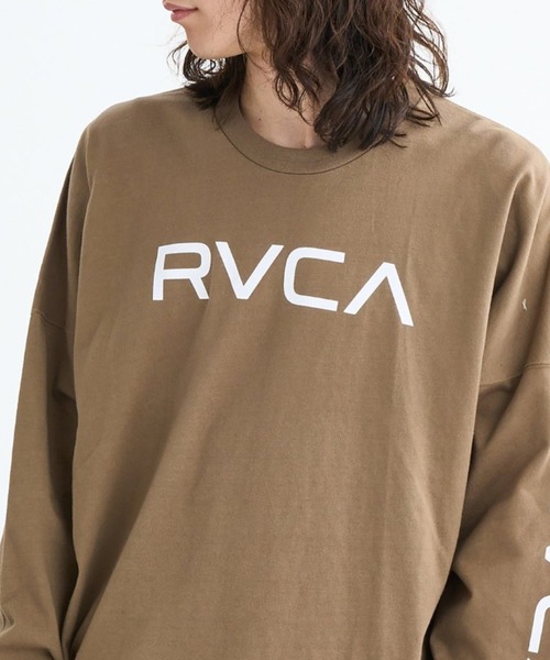 RVCA（ルーカ）の「RVCA LT（Tシャツ/カットソー・メンズ・ライトブラウン/ホワイト系2/ブラック・M/L）」の3枚目の写真