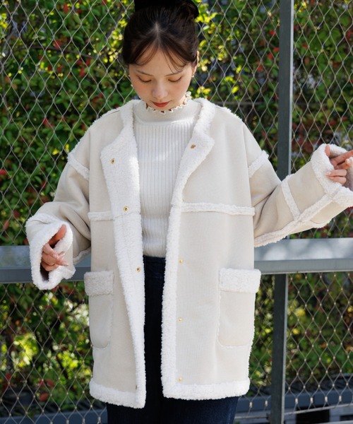 ダウニームートンコート　フラワー ダウニームートンコート（ムートンコート）｜flower（フラワー）の