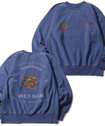 【HOUSTON/ヒューストン】 PIGMENT R/W SWEAT SHIRT (VIETNAM TIGER) / ピグメント リバース スウェット