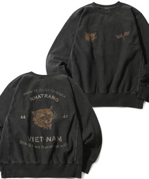 【HOUSTON/ヒューストン】 PIGMENT R/W SWEAT SHIRT (VIETNAM TIGER) / ピグメント リバース スウェット