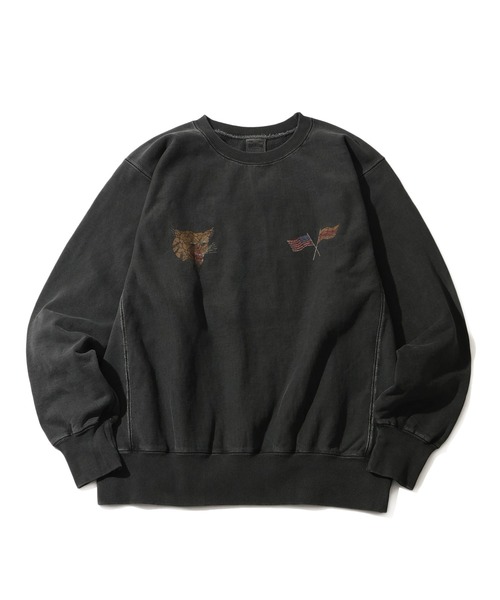 HOUSTON(ヒューストン)の「【HOUSTON/ヒューストン】 PIGMENT R/W SWEAT SHIRT (VIETNAM TIGER) / ピグメント リバース スウェット(スウェット・メンズ・ミント/サーモンピンク/ブルー/ブラック・M/L/XL)」の5枚目の写真