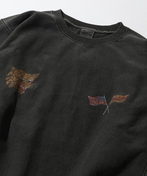 HOUSTON(ヒューストン)の「【HOUSTON/ヒューストン】 PIGMENT R/W SWEAT SHIRT (VIETNAM TIGER) / ピグメント リバース スウェット(スウェット・メンズ・ミント/サーモンピンク/ブルー/ブラック・M/L/XL)」の17枚目の写真