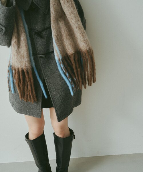 Kastane（カスタネ）の「サイドラインマフラー（マフラー・レディース・ライトグレー/ブラウン・FREE）」の16枚目の写真