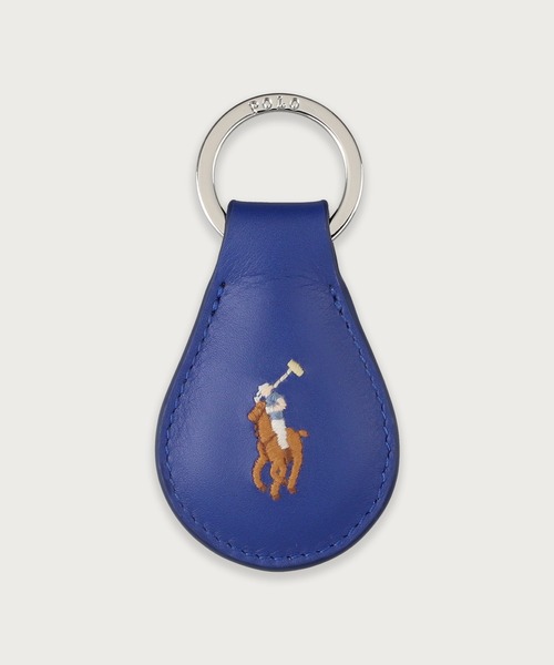 POLO RALPH LAUREN（ポロ ラルフ ローレン）の「スムースレザー キーホルダー（キーケース/キーアクセサリー・メンズ・ブラック/グリーン/ダークブラウン/ブルー/ライトブラウン・FREE）」の5枚目の写真